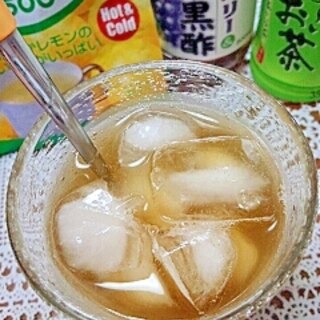 アイス☆黒酢スーパーレモネードグリーンティー♪